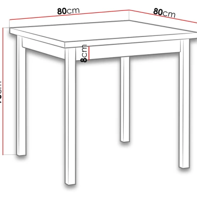 Stôl do kuchyne 80x80 cm ARGYLE 9 - orech