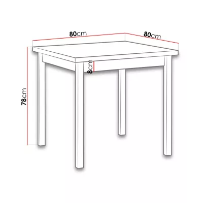 Stôl do kuchyne 80x80 cm ARGYLE 9 - orech