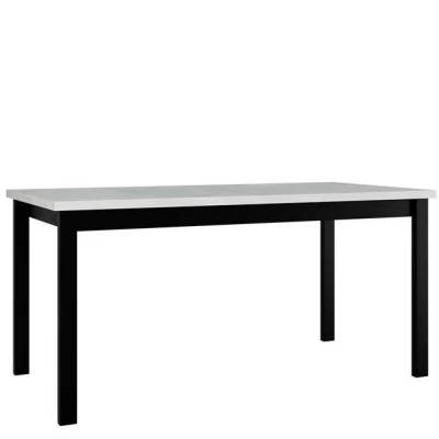 Rozkladací kuchynský stôl 160x90 cm ELISEK 4 - biely / čierny