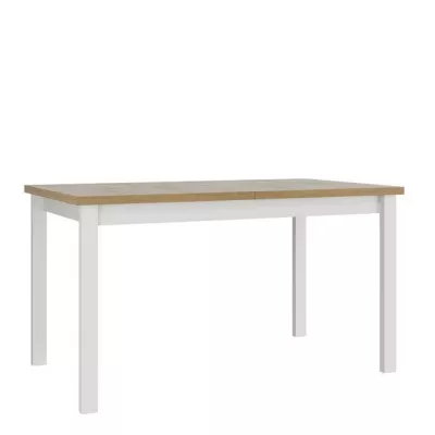 Rozkladací jedálenský stôl 140x80 cm ELISEK 2 - dub sonoma / biely