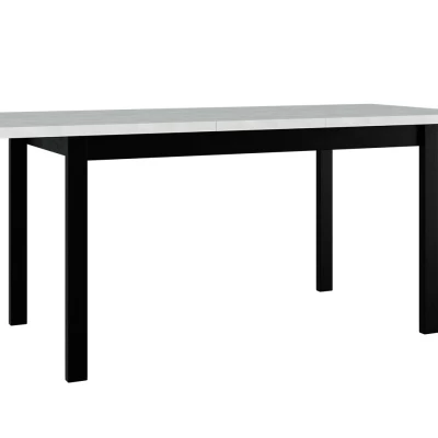 Rozkladací jedálenský stôl 140x80 cm ELISEK 2 - biely / čierny