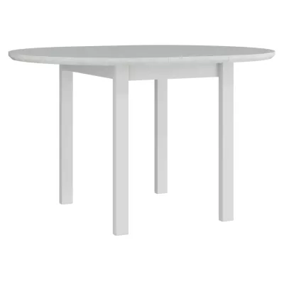 Okrúhly rozkladací jedálenský stôl 100 cm BAIRD 1 - biely