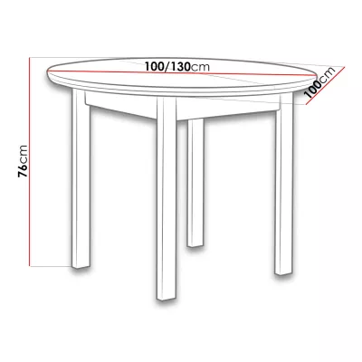 Okrúhly rozkladací jedálenský stôl 100 cm BAIRD 1 - biely