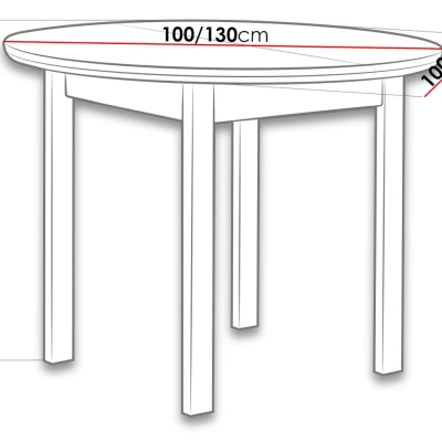 Okrúhly rozkladací jedálenský stôl 100 cm BAIRD 1 - orech