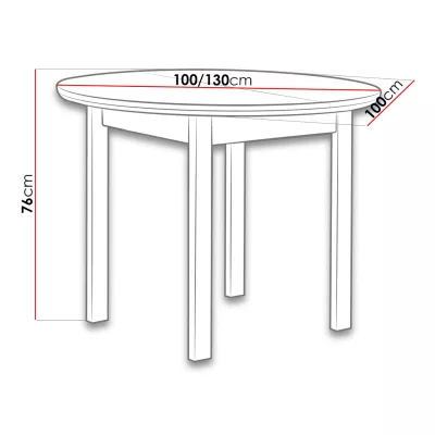 Okrúhly rozkladací jedálenský stôl 100 cm BAIRD 1 - orech