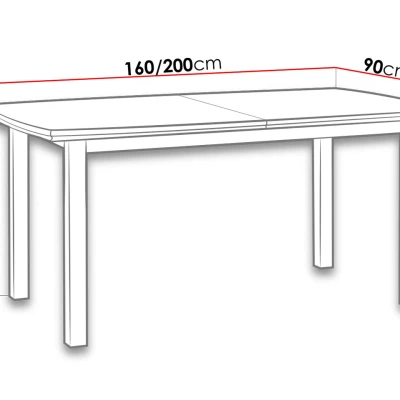 Rozkladací stôl do kuchyne 160x90 cm CALVERT 2 - orech
