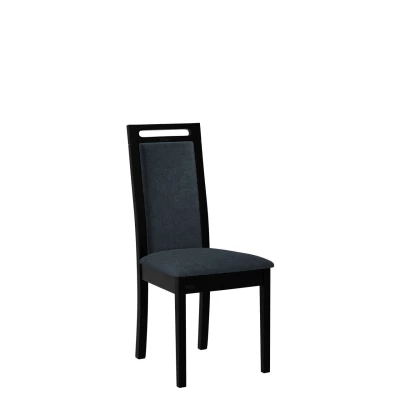 Čalúnená stolička do kuchyne ENELI 6 - čierna / námornícka modrá