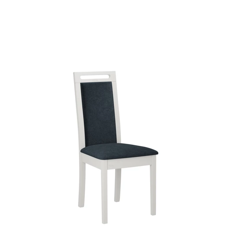 Čalúnená stolička do kuchyne ENELI 6 - biela / námornícka modrá