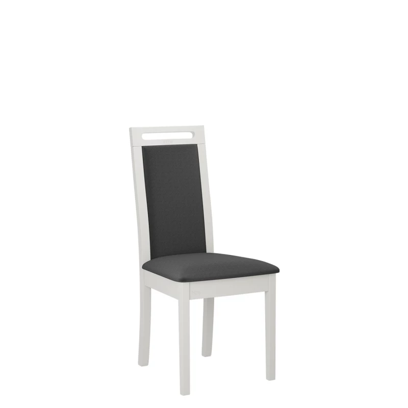 Čalúnená stolička do kuchyne ENELI 6 - biela / tmavá šedá
