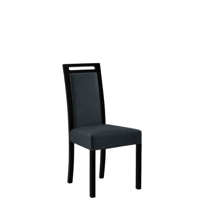 Čalúnená stolička do jedálne ENELI 5 - čierna / námornícka modrá