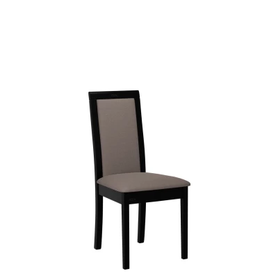 Kuchynská stolička s látkovým poťahom ENELI 4 - čierna / hnedá 1