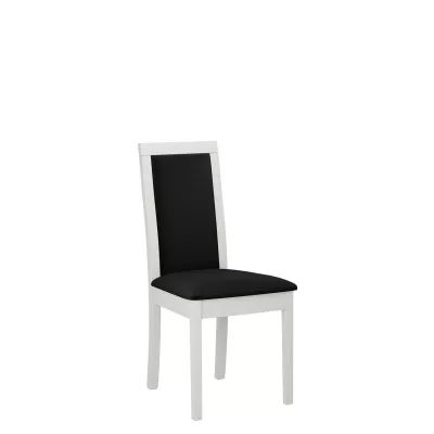 Kuchynská stolička s látkovým poťahom ENELI 4 - biela / čierna