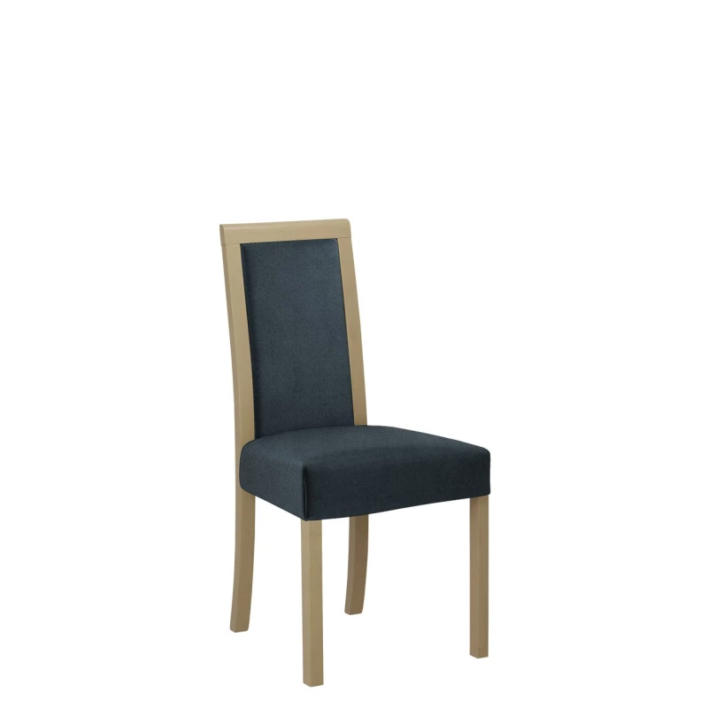 Jedálenská stolička s látkovým poťahom ENELI 3 - dub sonoma / námornícka modrá