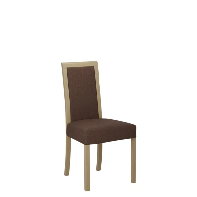Jedálenská stolička s látkovým poťahom ENELI 3 - dub sonoma / hnedá 2