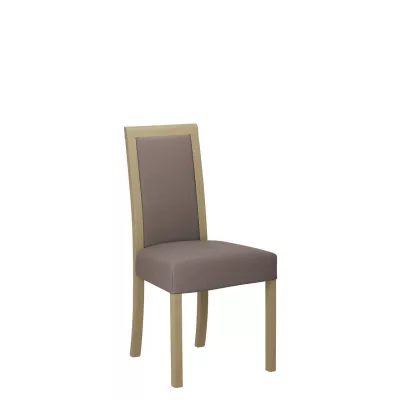 Jedálenská stolička s látkovým poťahom ENELI 3 - dub sonoma / hnedá 1