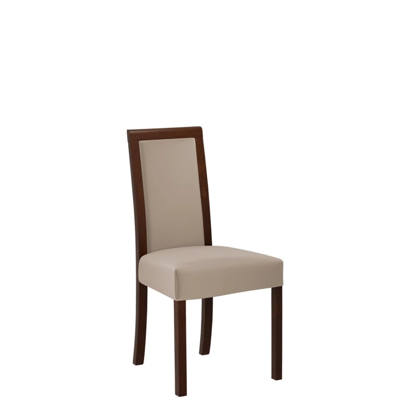 Jedálenská stolička s látkovým poťahom ENELI 3 - orech / béžová