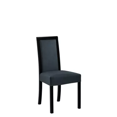 Jedálenská stolička s látkovým poťahom ENELI 3 - čierna / námornícka modrá