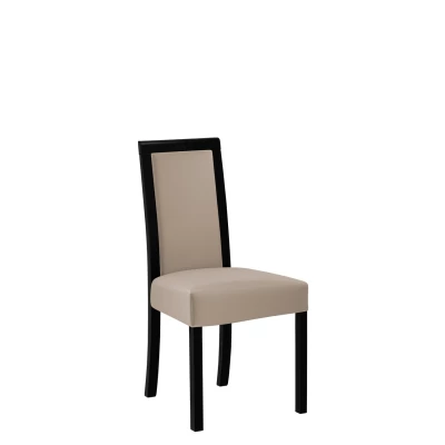 Jedálenská stolička s látkovým poťahom ENELI 3 - čierna / béžová