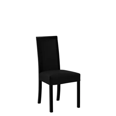 Jedálenská stolička s látkovým poťahom ENELI 3 - čierna