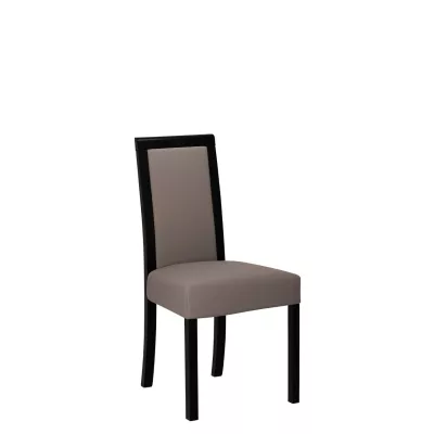 Jedálenská stolička s látkovým poťahom ENELI 3 - čierna / hnedá 1
