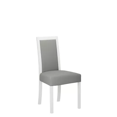 Jedálenská stolička s látkovým poťahom ENELI 3 - biela / šedá