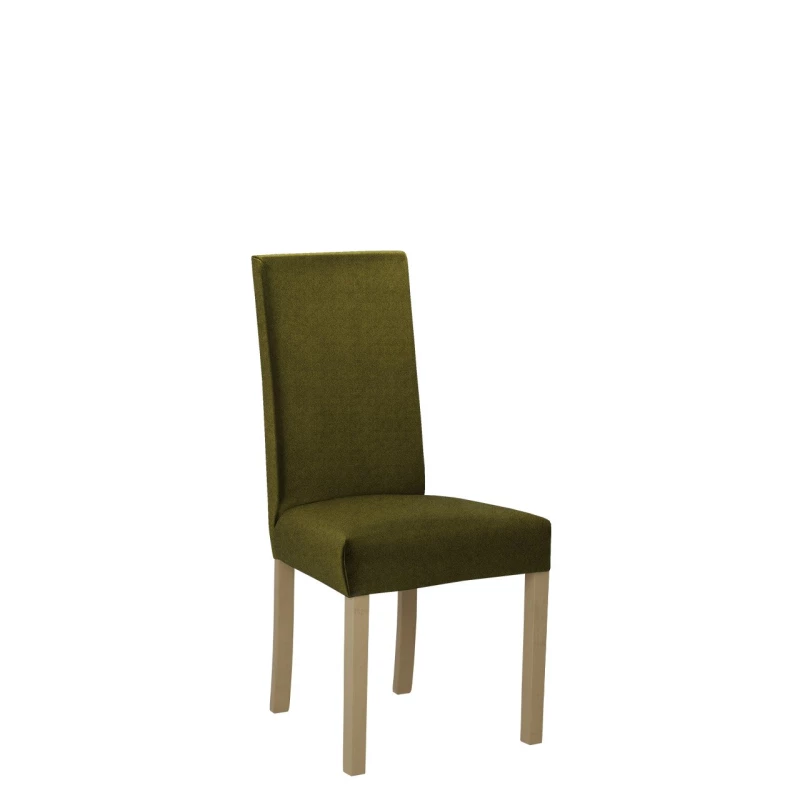 Jedálenská čalúnená stolička ENELI 2 - dub sonoma / tmavá olivová