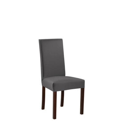 Jedálenská čalúnená stolička ENELI 2 - orech / tmavá šedá