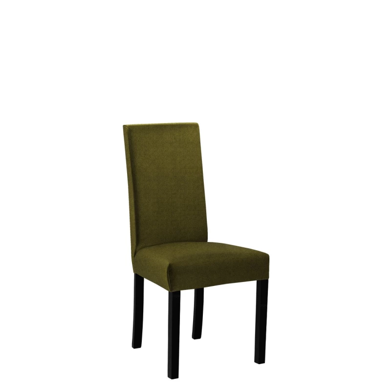 Jedálenská čalúnená stolička ENELI 2 - čierna / tmavá olivová