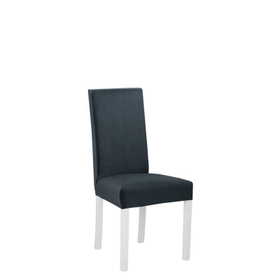 Jedálenská čalúnená stolička ENELI 2 - biela / námornícka modrá