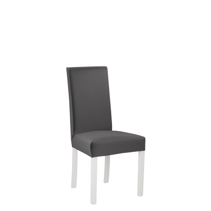Jedálenská čalúnená stolička ENELI 2 - biela / tmavá šedá