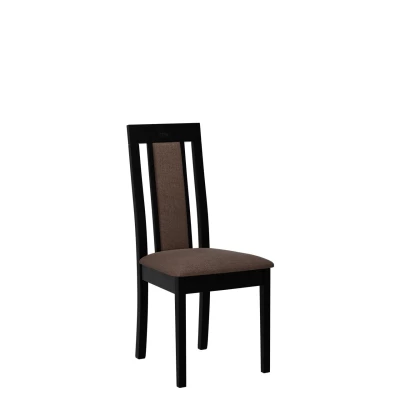 Kuchynská stolička s čalúneným sedákom ENELI 11 - čierna / hnedá 2