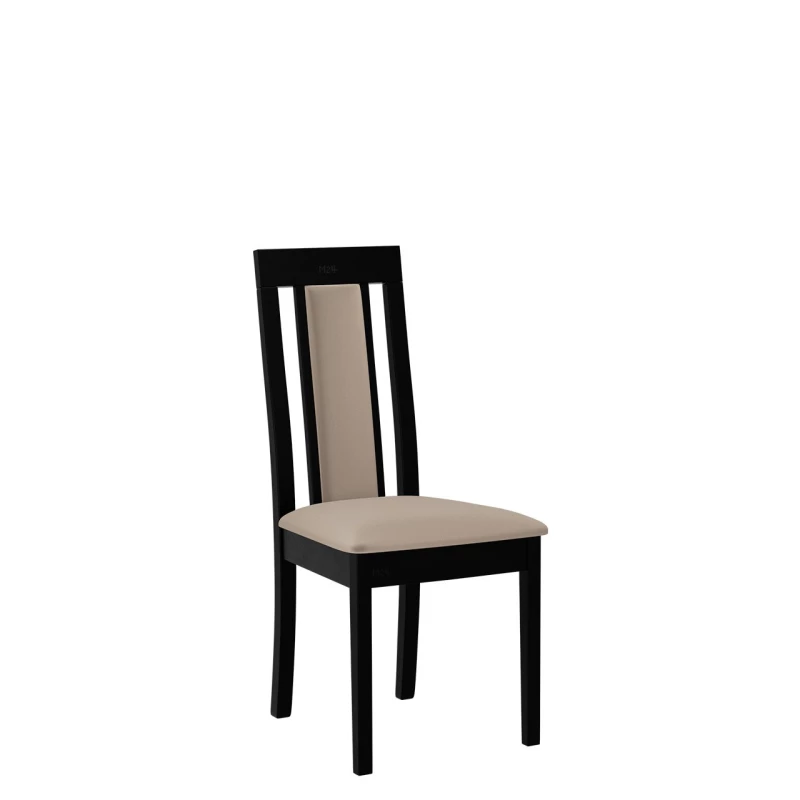 Kuchynská stolička s čalúneným sedákom ENELI 11 - čierna / béžová