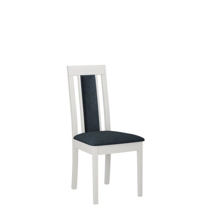 Kuchynská stolička s čalúneným sedákom ENELI 11 - biela / námornícka modrá
