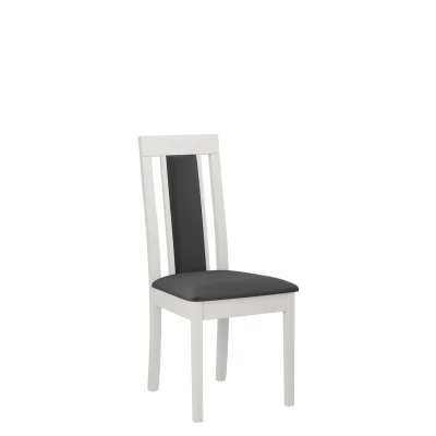 Kuchynská stolička s čalúneným sedákom ENELI 11 - biela / tmavá šedá