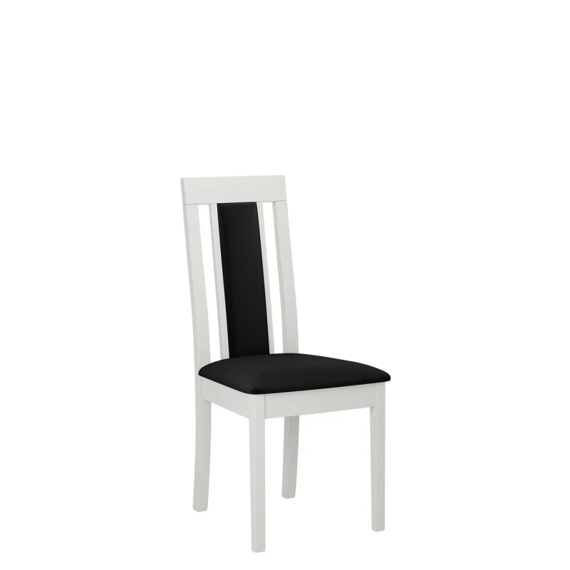 Kuchynská stolička s čalúneným sedákom ENELI 11 - biela / čierna
