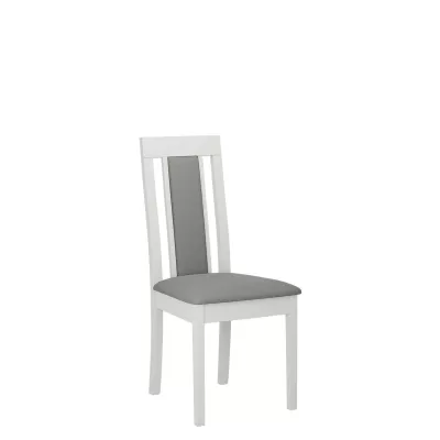 Kuchynská stolička s čalúneným sedákom ENELI 11 - biela / šedá