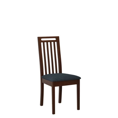 Jedálenská stolička s čalúneným sedákom ENELI 10 - orech / námornícka modrá
