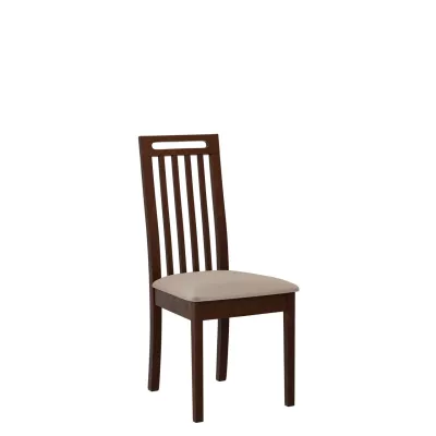 Jedálenská stolička s čalúneným sedákom ENELI 10 - orech / béžová