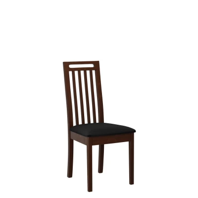 Jedálenská stolička s čalúneným sedákom ENELI 10 - orech / čierna