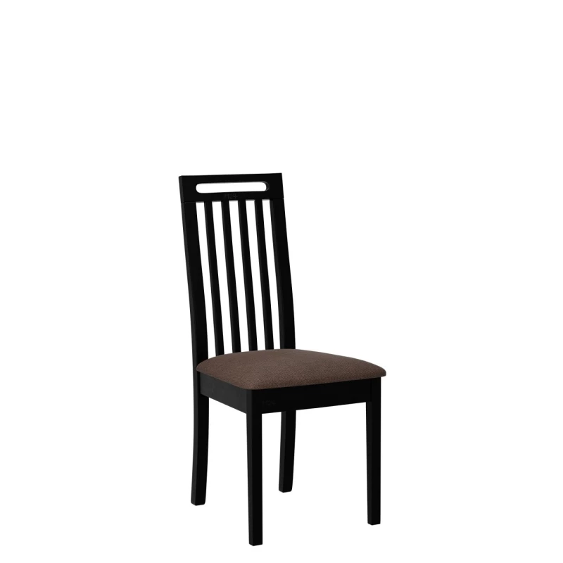 Jedálenská stolička s čalúneným sedákom ENELI 10 - čierna / hnedá 2