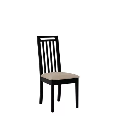 Jedálenská stolička s čalúneným sedákom ENELI 10 - čierna / béžová
