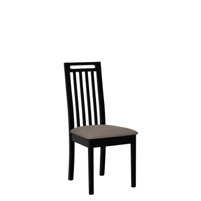 Jedálenská stolička s čalúneným sedákom ENELI 10 - čierna / hnedá 1