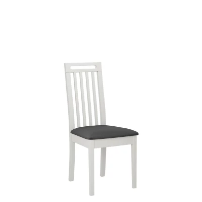 Jedálenská stolička s čalúneným sedákom ENELI 10 - biela / tmavá šedá