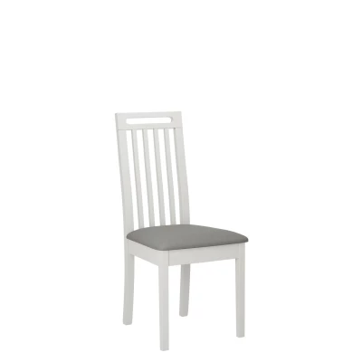 Jedálenská stolička s čalúneným sedákom ENELI 10 - biela / šedá