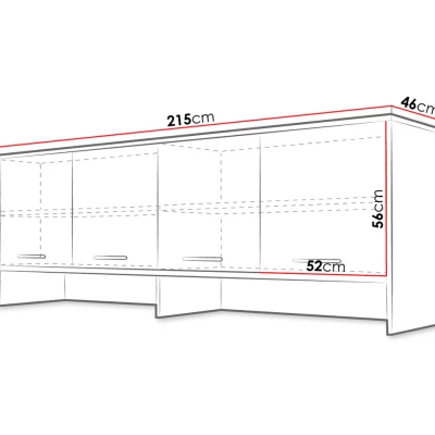 Nástavba k horizontální sklápěcí posteli 120x200 CELENA - šedá
