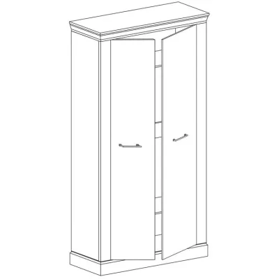 Dvojdverová skriňa AILISH - šírka 107 cm, dub kraft zlatý