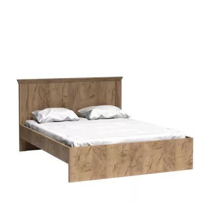 Manželská posteľ AILISH - 160x200, dub kraft zlatý