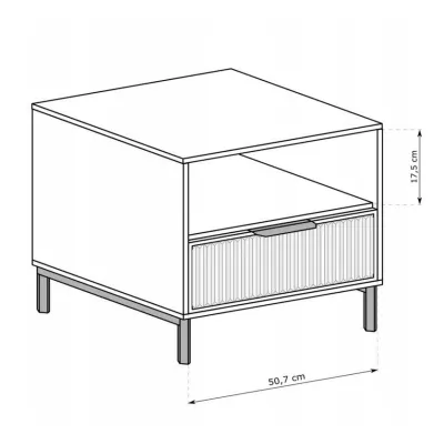Nočný stolík CORA - kašmír