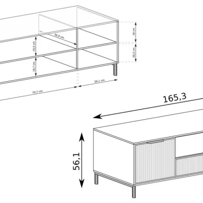 TV stolík CORA - indigo