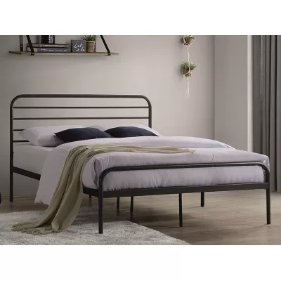 Manželská posteľ GINA - 140x200 cm, čierna